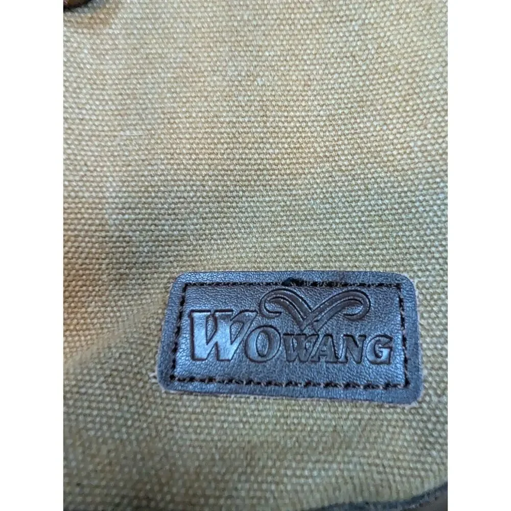 Wowang 10 Inch Tablet Crossbody Bag Purse Beige Canvas Boho School Organizer